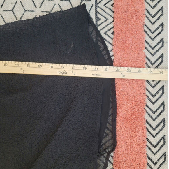 MAEVE FLUTTER RUFFLE CRINKLE SHEER IN BLACK, SZ 10P - Picture 12 of 13